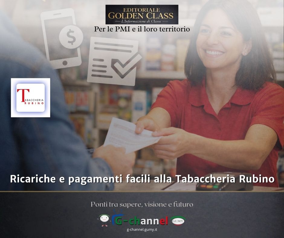 Ricariche e pagamenti facili alla Tabaccheria Rubino