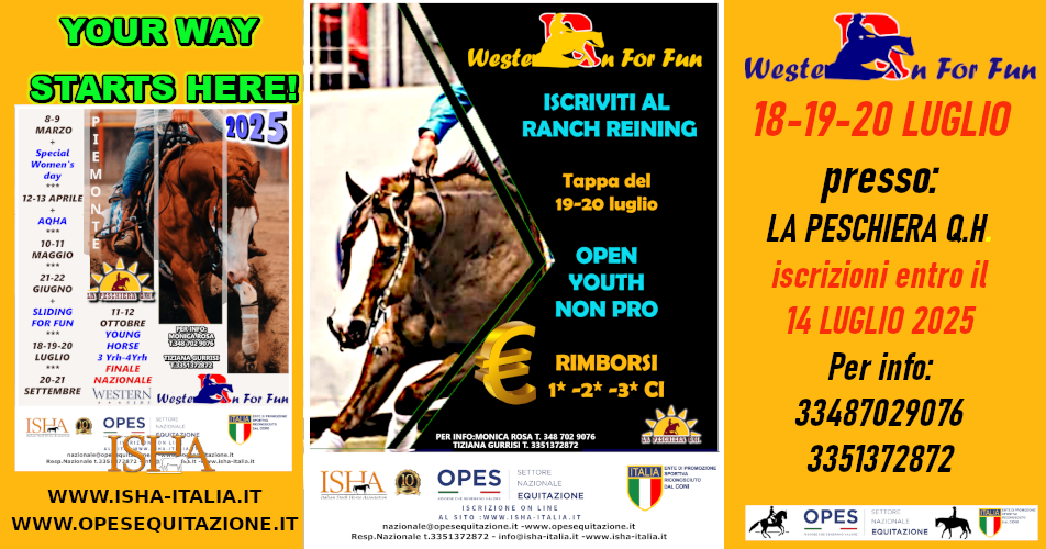 REINING FOR FUN PIEMONTE, RIPARTE LA MAGIA DEL REINING! REINING FOR FUN PIEMONTE, RIPARTE LA MAGIA DEL REINING!