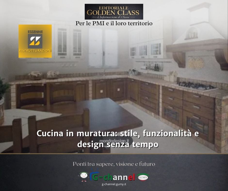Cucina in muratura: stile, funzionalità e design senza tempo
