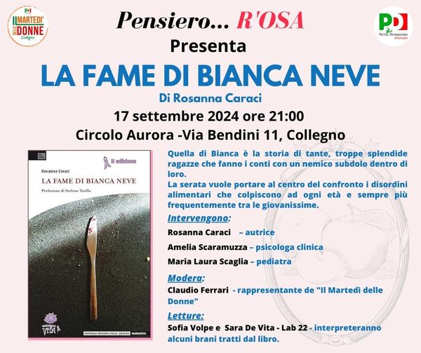 Presentazione libro LA FAME DI BIANCA NEVE