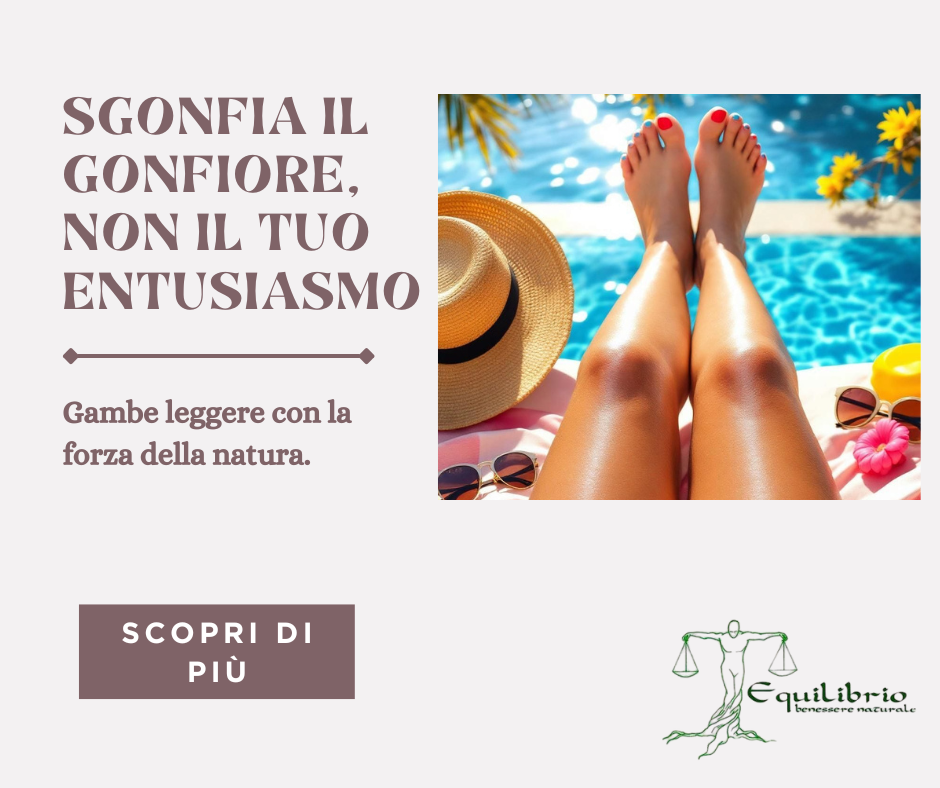 Gonfiore alle gambe in estate: fitoterapia per microcircolo e drenaggio