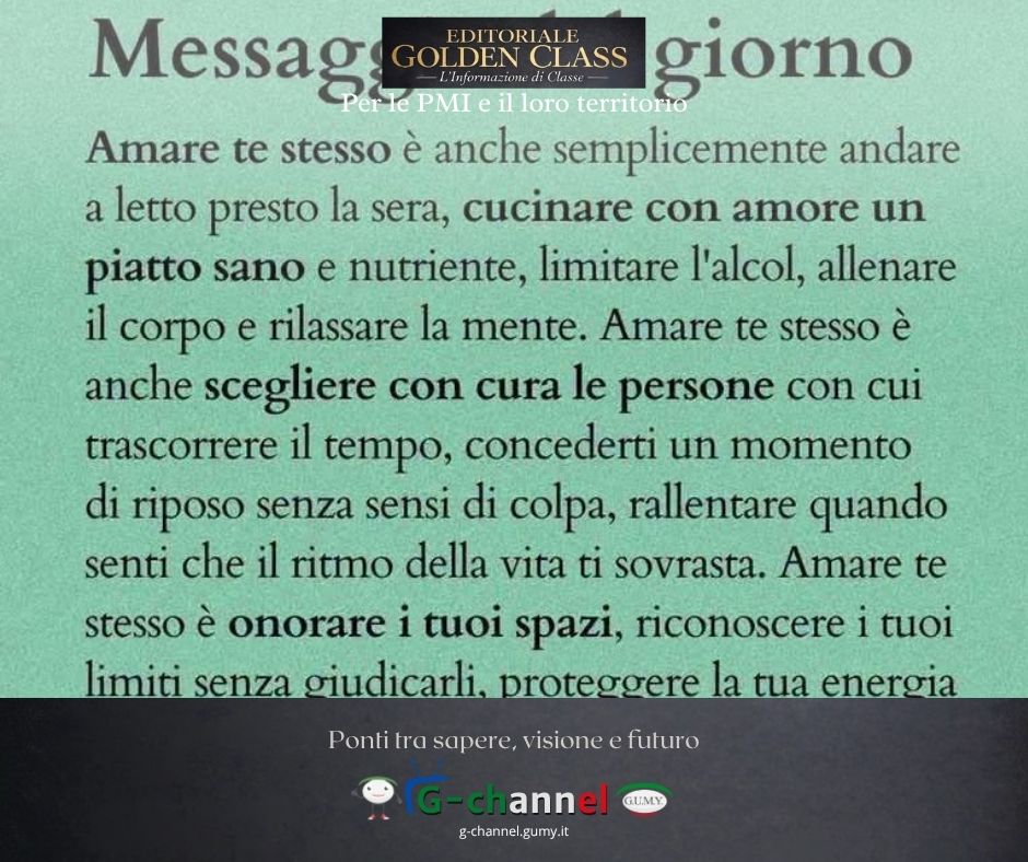 Le Pillole del Dott. Mazzanobile: amarsi significa prendersi cura di sé