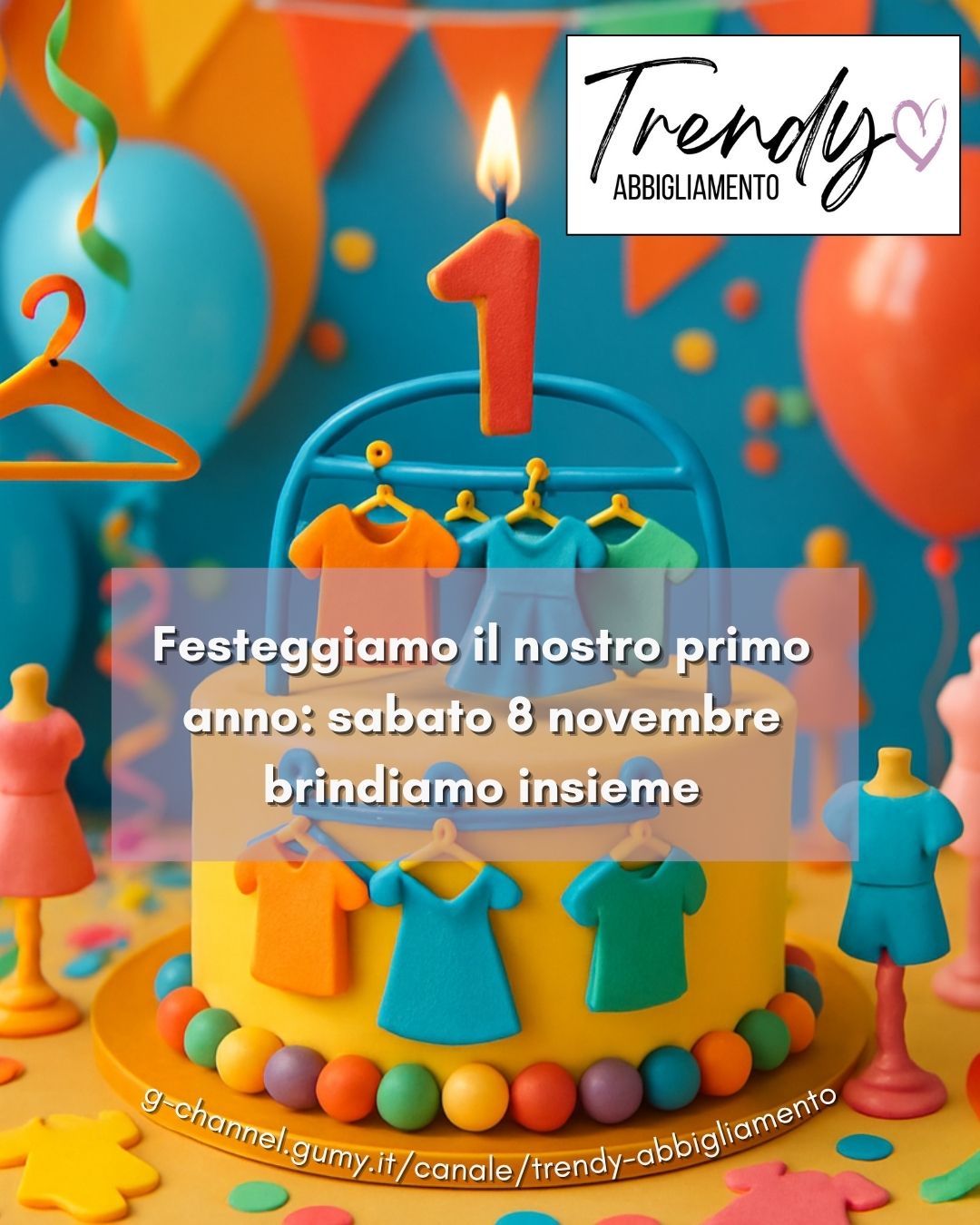 Trendy Abbigliamento festeggia il suo primo anno: sabato 8 novembre brindiamo insieme