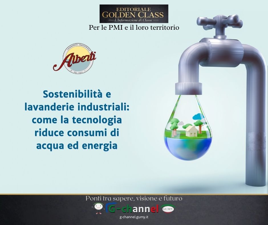 Sostenibilità e lavanderie industriali: come la tecnologia riduce consumi di acqua ed energia