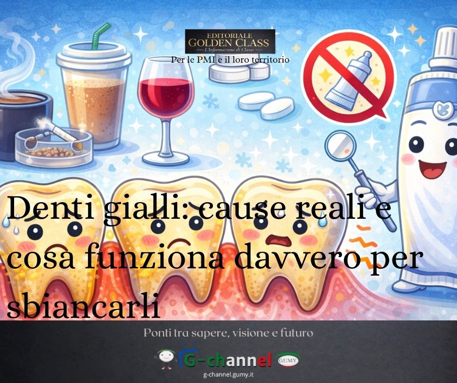 Denti gialli: cause reali e cosa funziona davvero per sbiancarli 