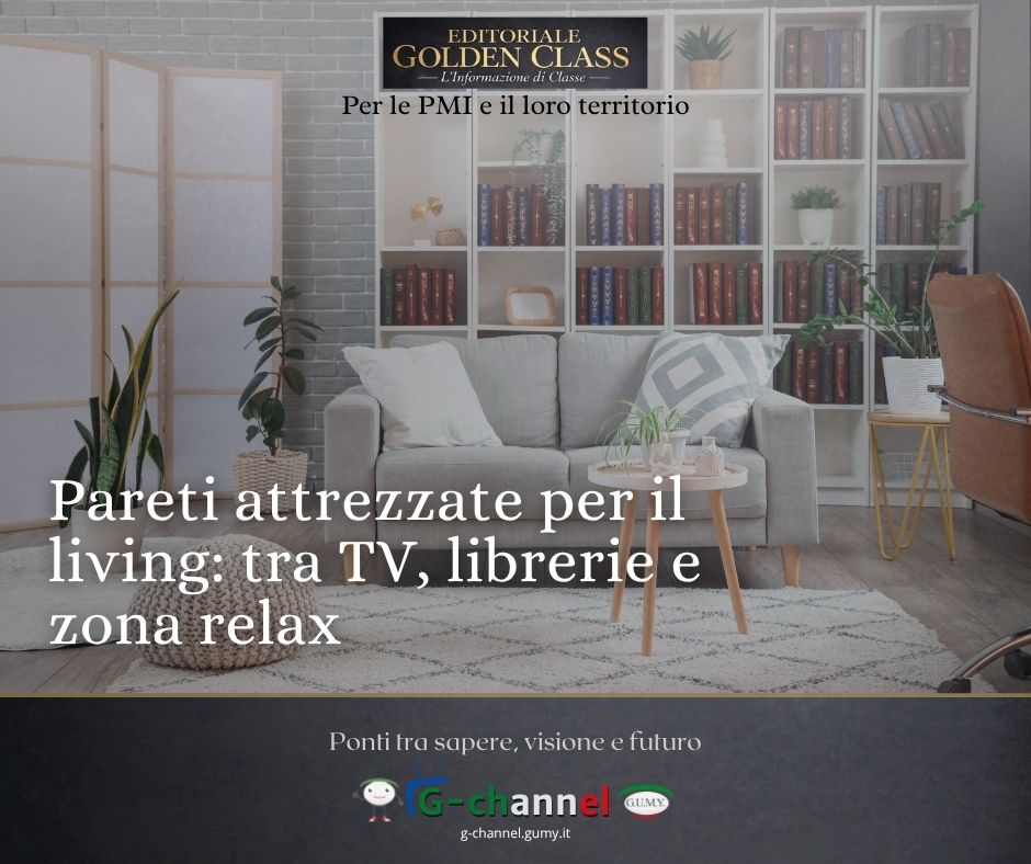 Pareti attrezzate per il living: tra TV, librerie e zona relax