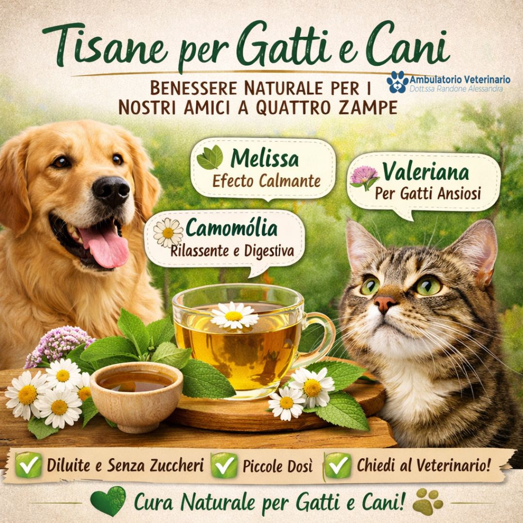 Le tisane per i nostri amici a quattro zampe: benessere naturale per gatti e cani