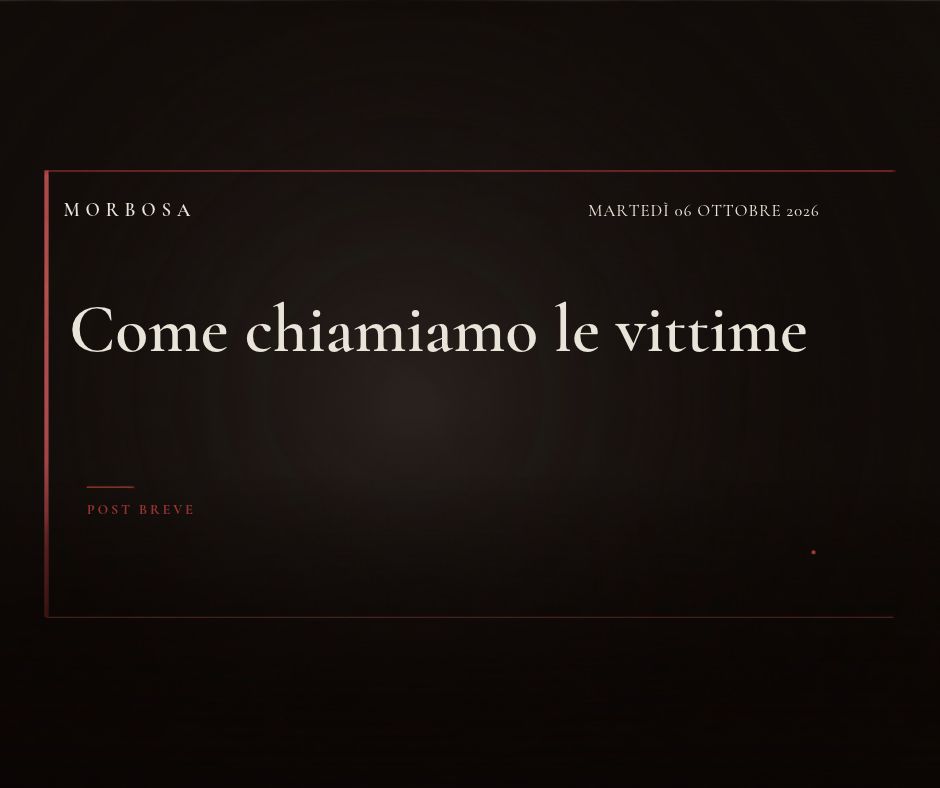 Come chiamiamo le vittime