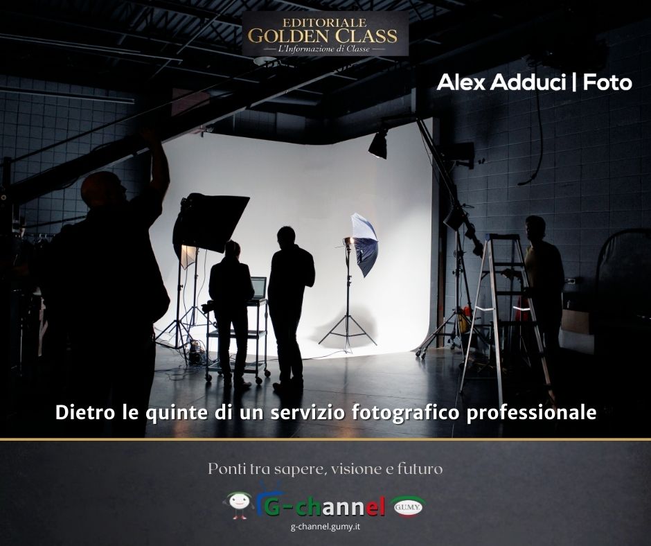 Dietro le quinte di un servizio fotografico professionale