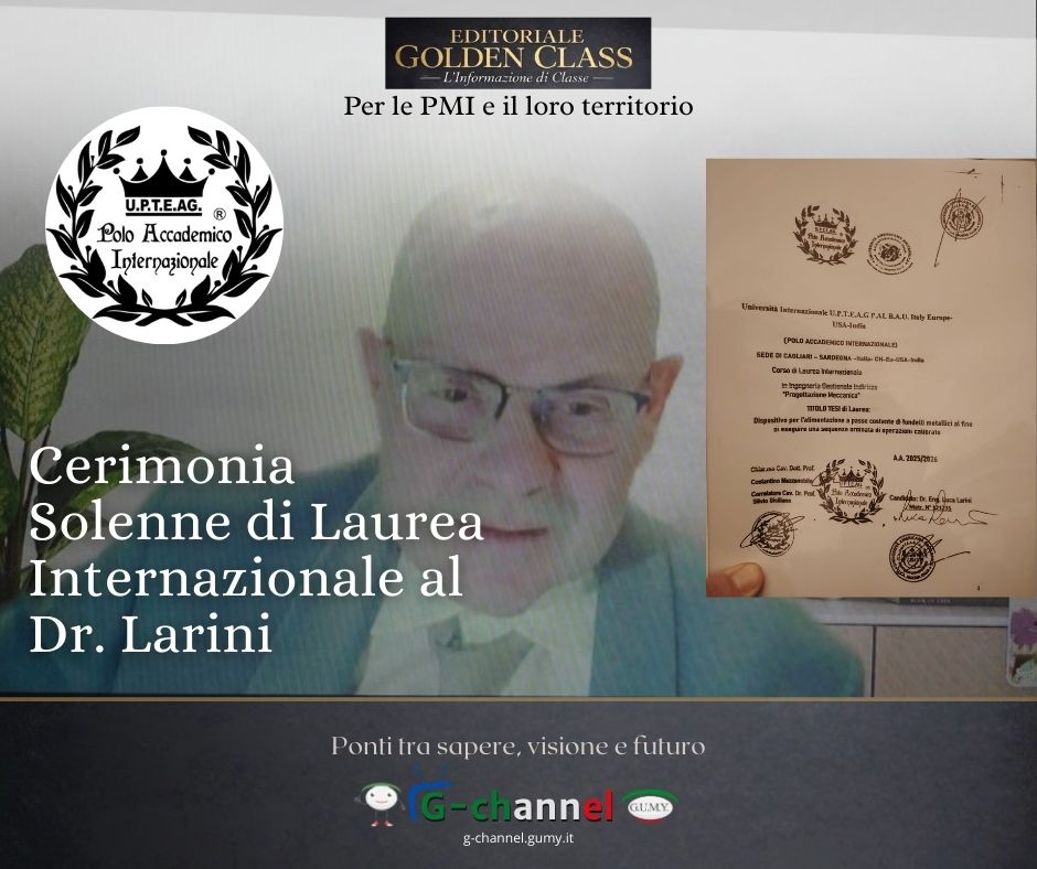 Cerimonia Solenne di Laurea Internazionale al Dr. Larini