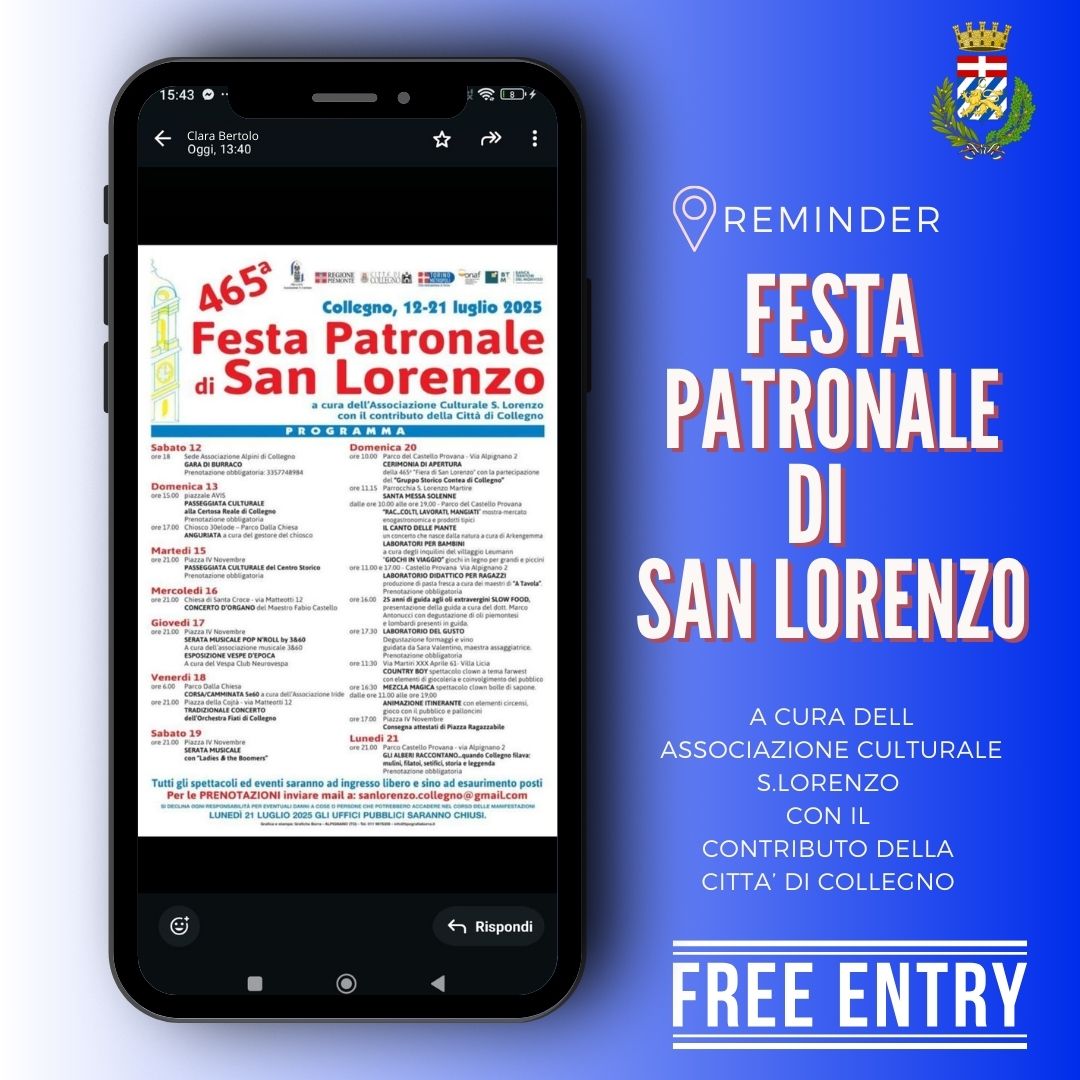 465ª Festa Patronale di San Lorenzo 🎉 465ª Festa Patronale di San Lorenzo 🎉