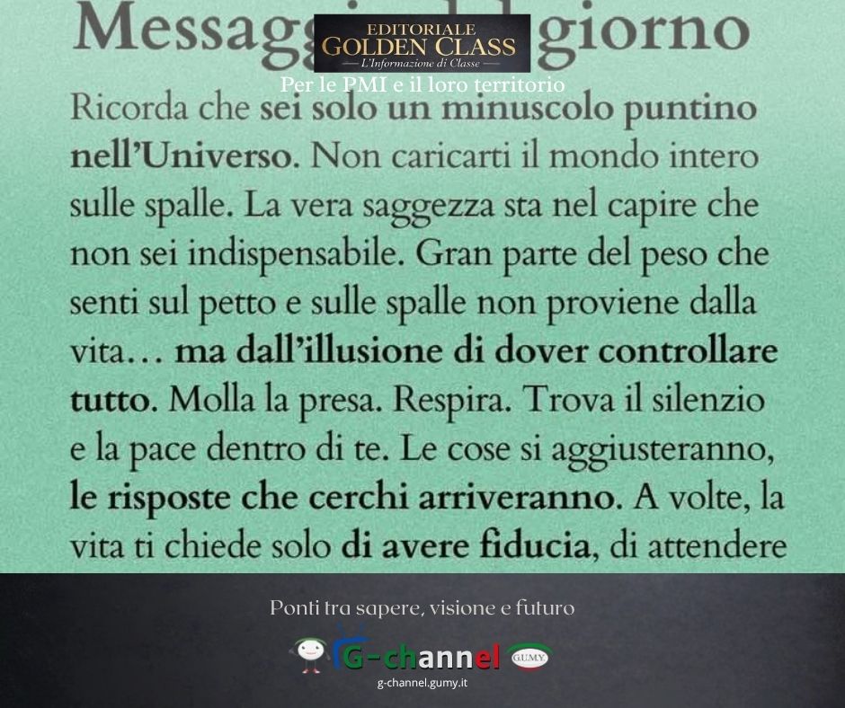 Le Pillole del Dott. Mazzanobile: lasciare andare il peso del controllo