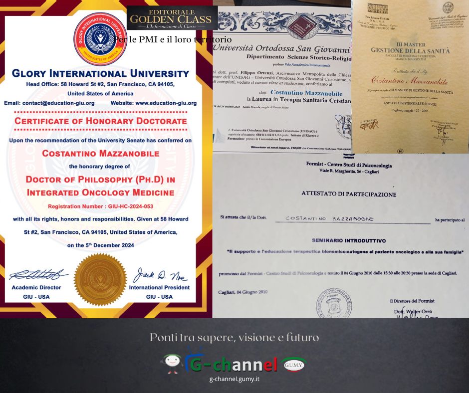 Costantino Mazzanobile, un percorso internazionale tra oncologia integrata e alta formazione