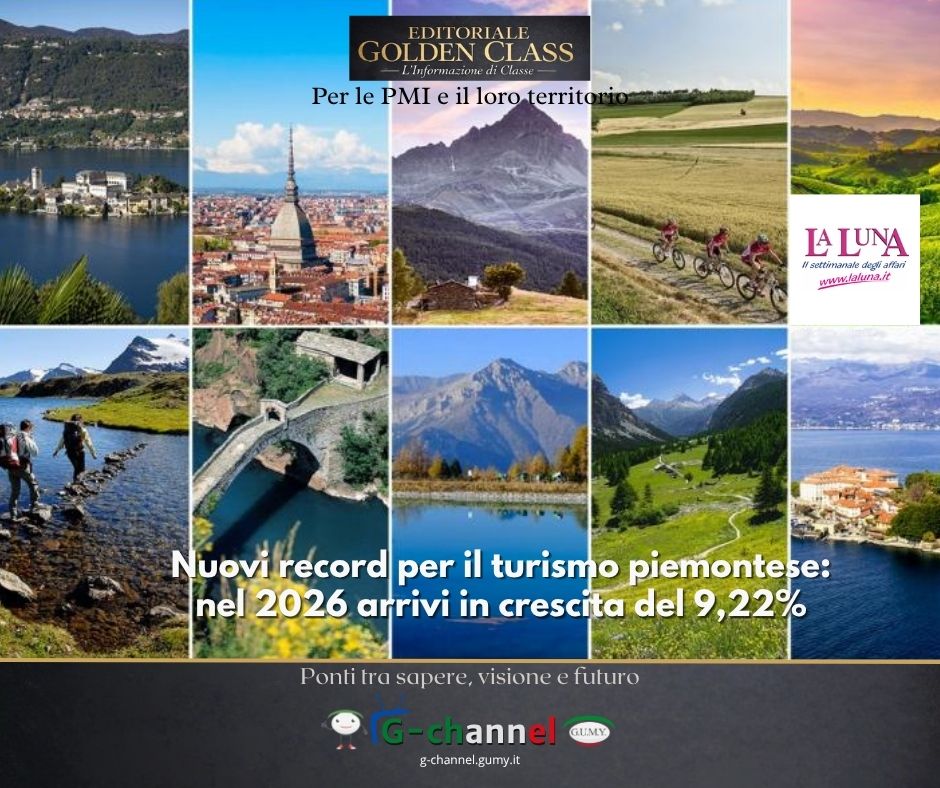 Attualità: nuovi record per il turismo piemontese, nel 2026 arrivi in crescita del 9,22%