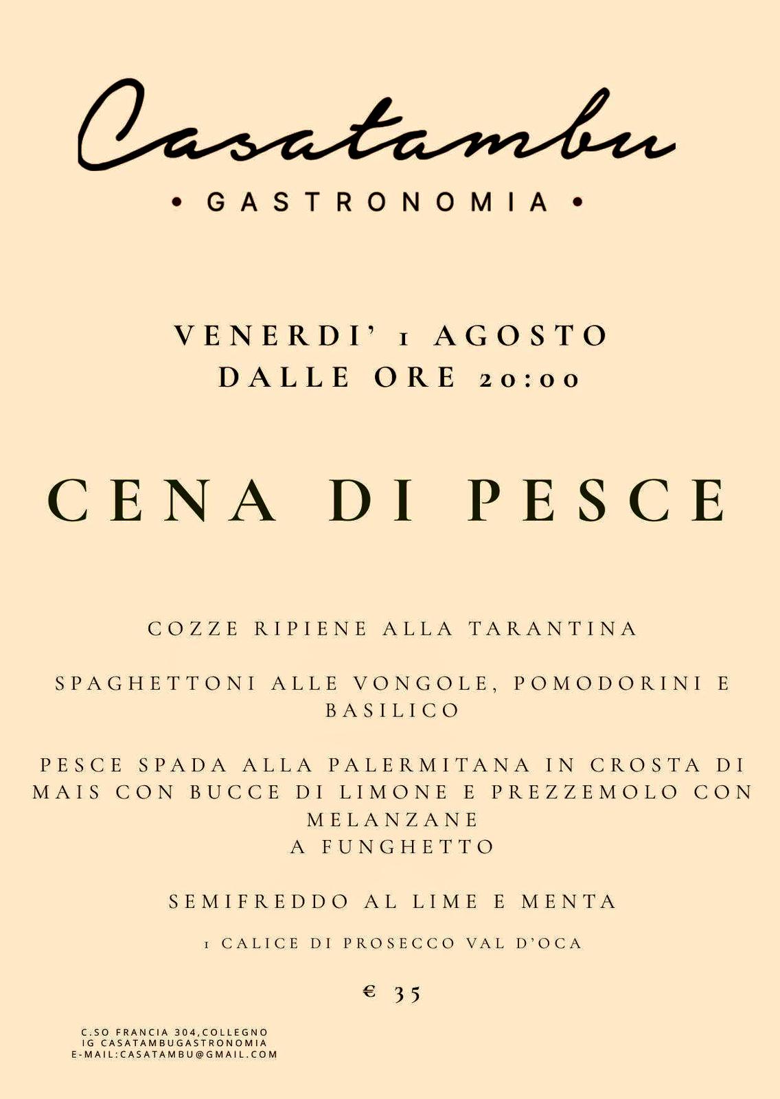Cena di Pesce da Casatambu: un viaggio tra i sapori del mare! Cena di Pesce da Casatambu: un viaggio tra i sapori del mare!
