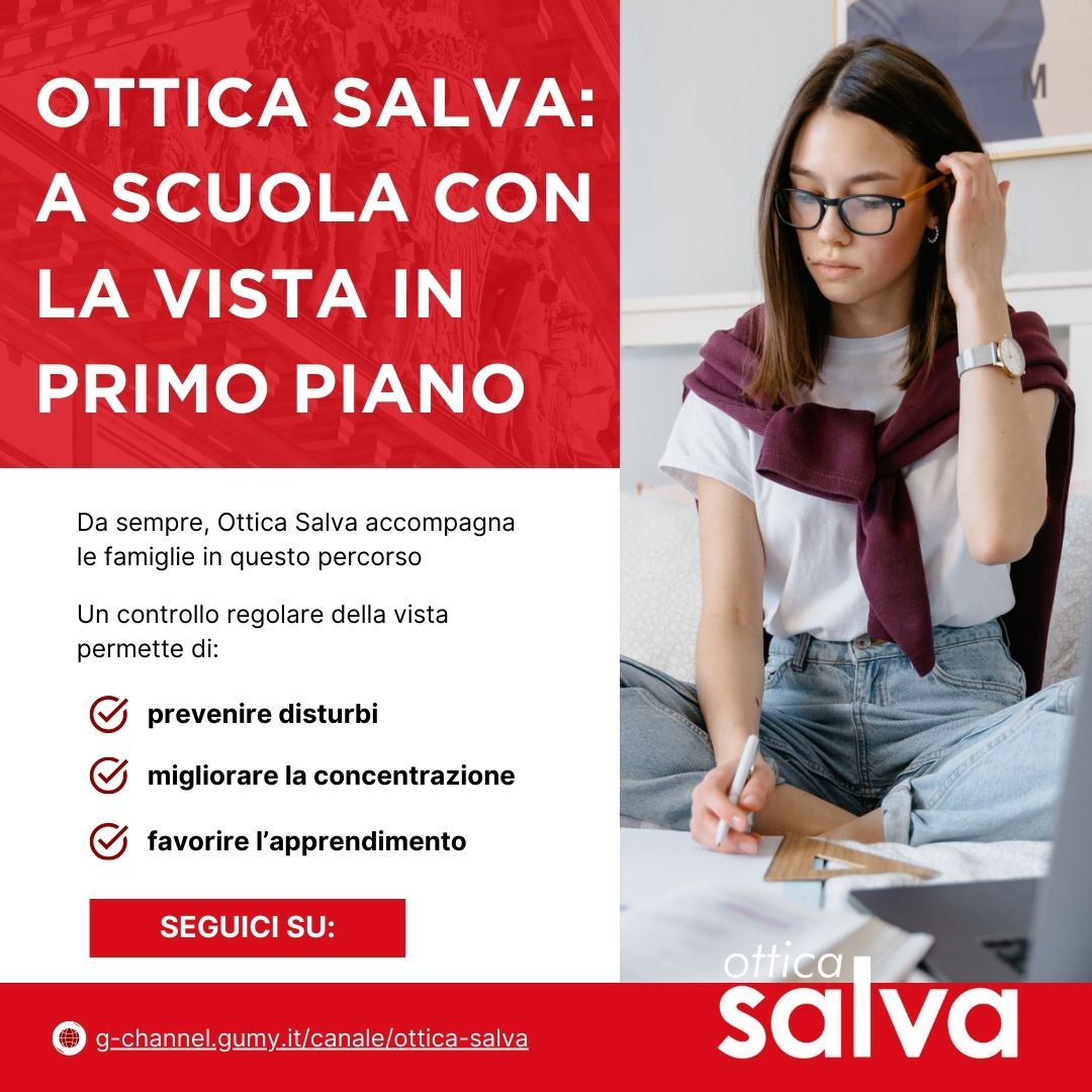 Ottica Salva: a scuola con la vista in primo piano Ottica Salva: a scuola con la vista in primo piano