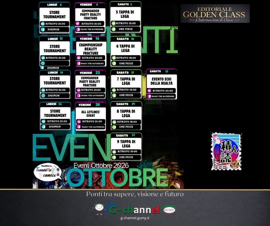 Ottobre da Tsundoku Comics: tornei, sfide e appuntamenti per tutti gli appassionati