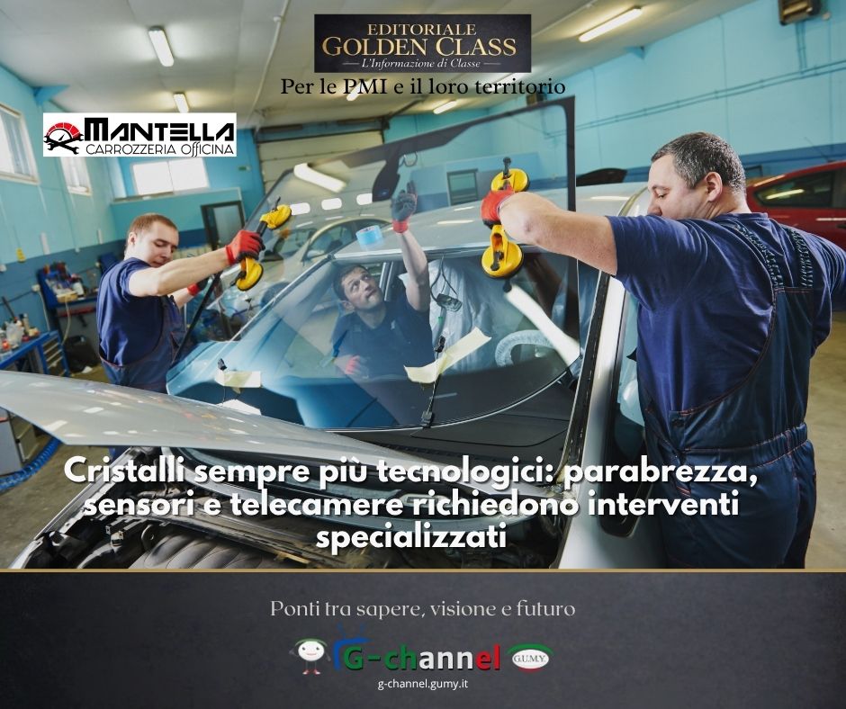 Cristalli sempre più tecnologici: parabrezza, sensori e telecamere richiedono interventi specializzati