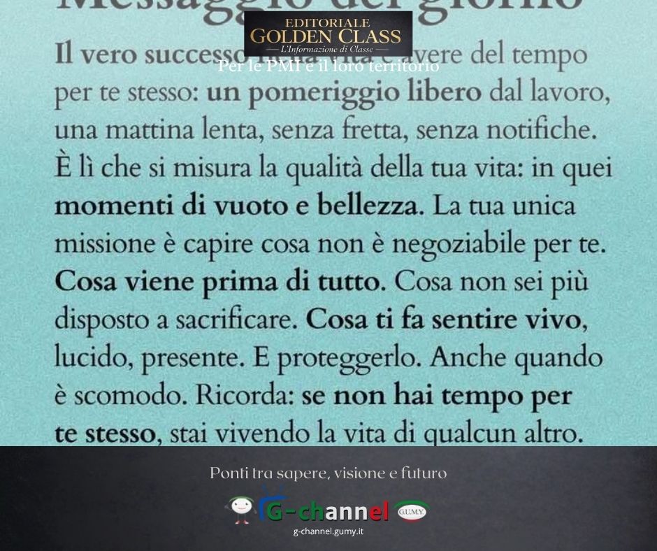 Le Pillole del Dott. Mazzanobile: il tempo che restituisce te stesso