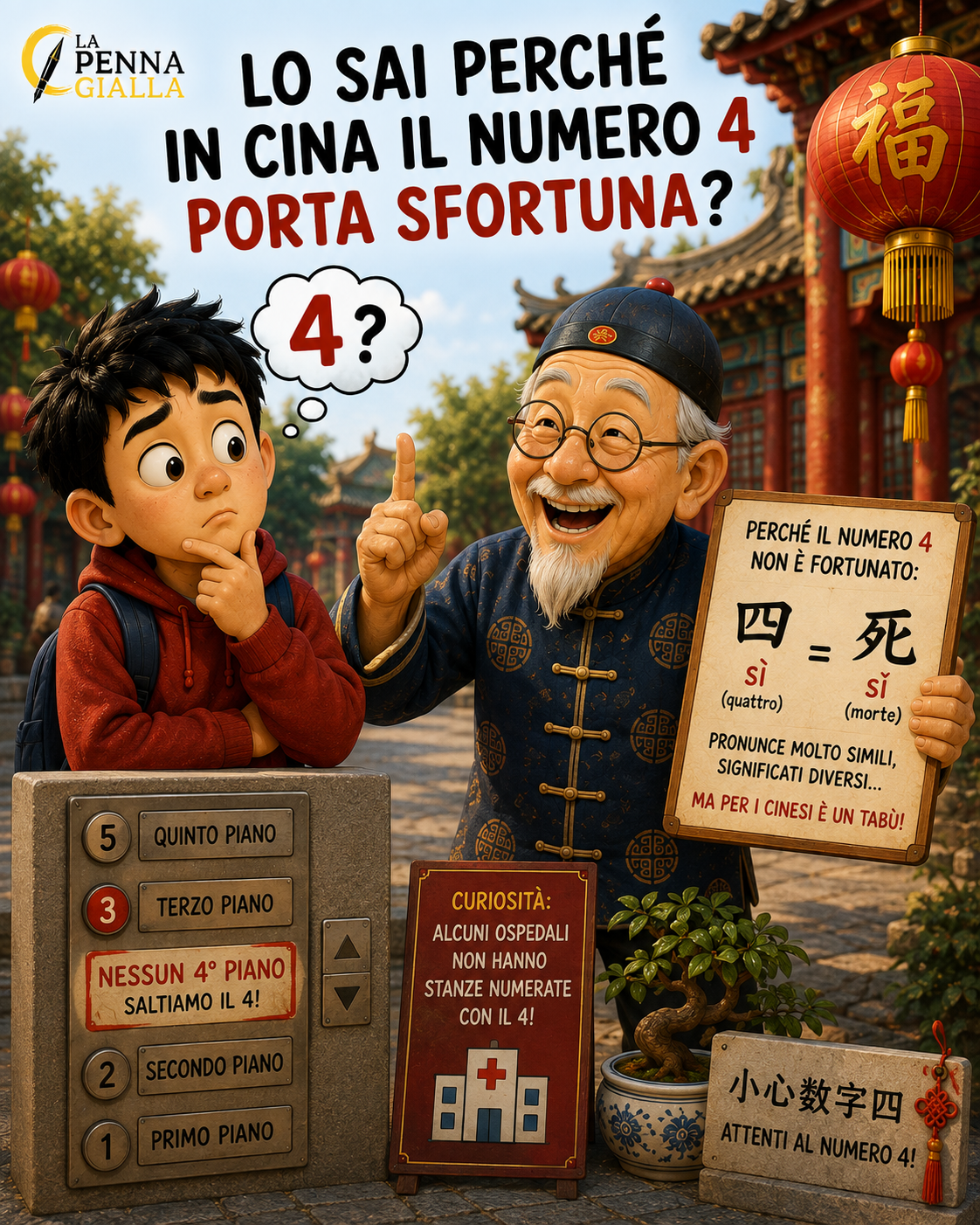 LO SAI PERCHÉ IN CINA IL NUMERO 4 PORTA SFORTUNA?