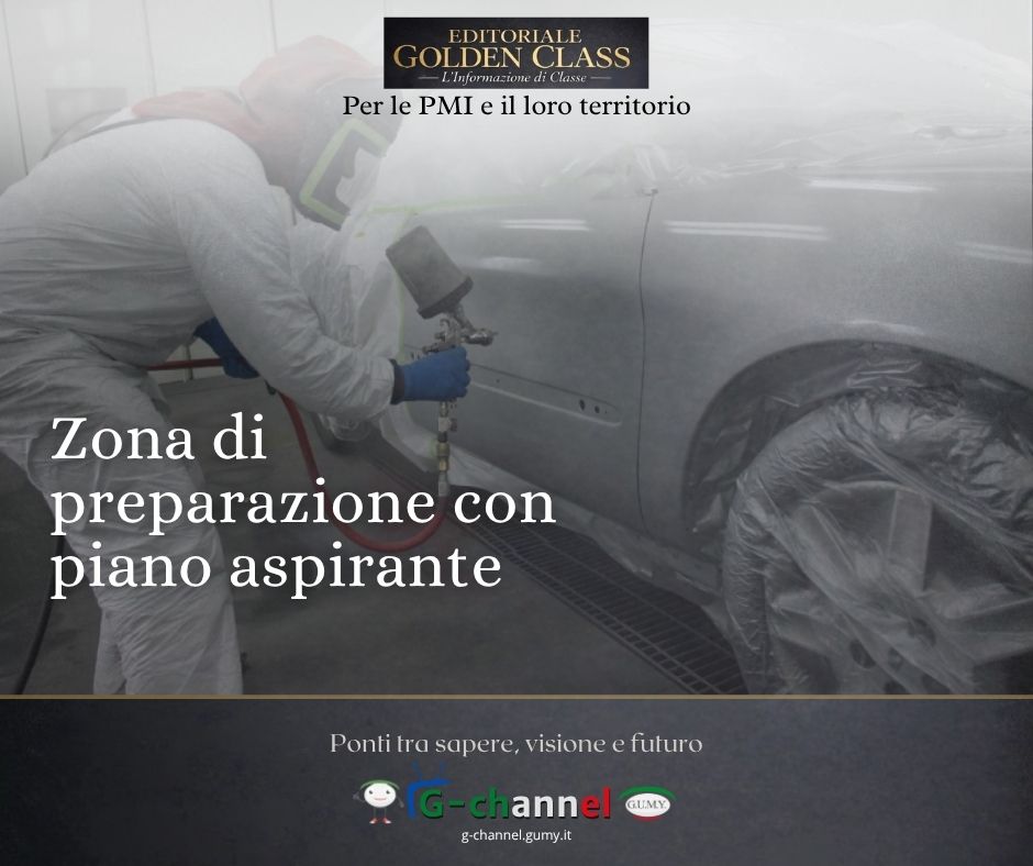 La zona di preparazione con piano aspirante