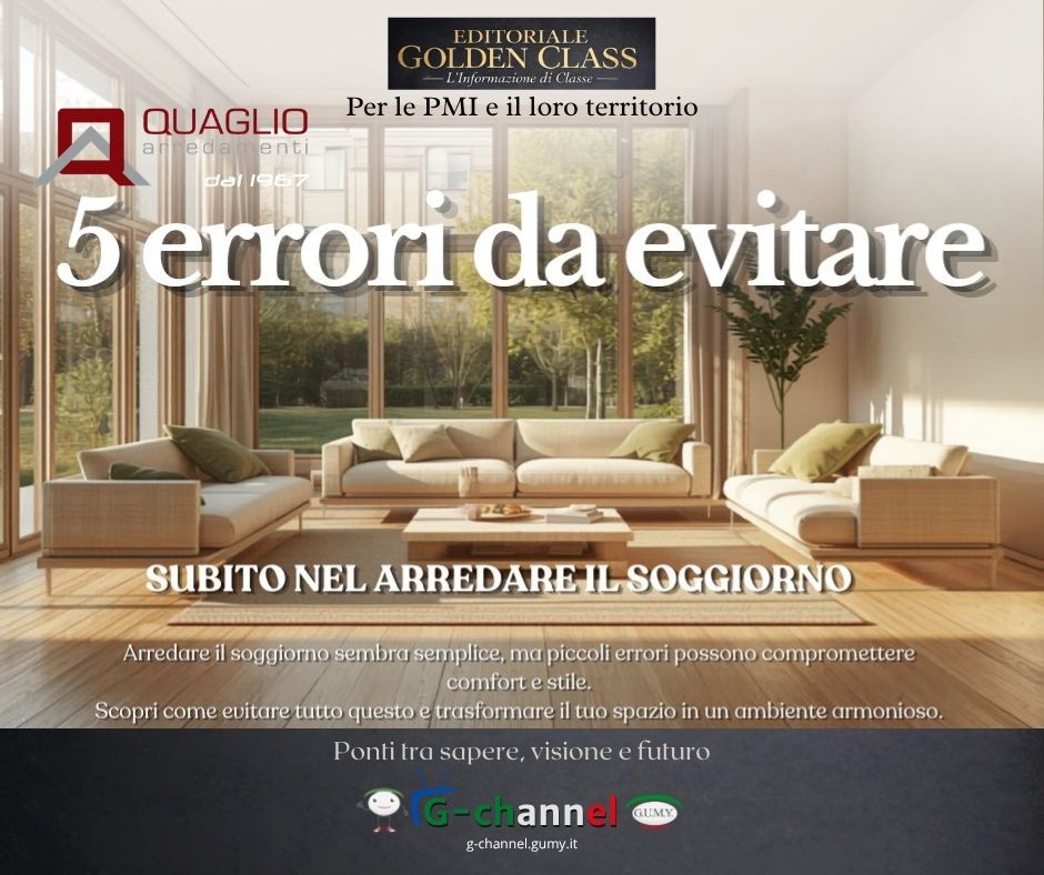 5 errori da evitare quando arredi il soggiorno