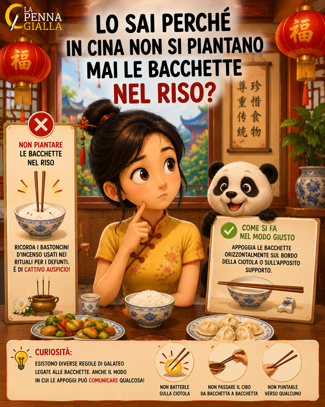 LO SAI PERCHÉ IN CINA NON SI PIANTANO MAI LE BACCHETTE NEL RISO?