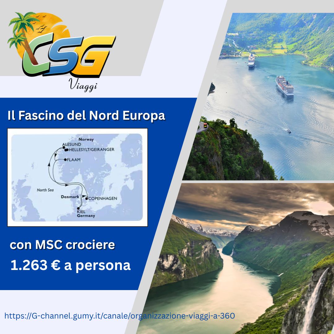 🌍 Crociera nel Nord Europa con MSC EURIBIA: 8 giorni tra fiordi, natura e meraviglia 🌍 Crociera nel Nord Europa con MSC EURIBIA: 8 giorni tra fiordi, natura e meraviglia