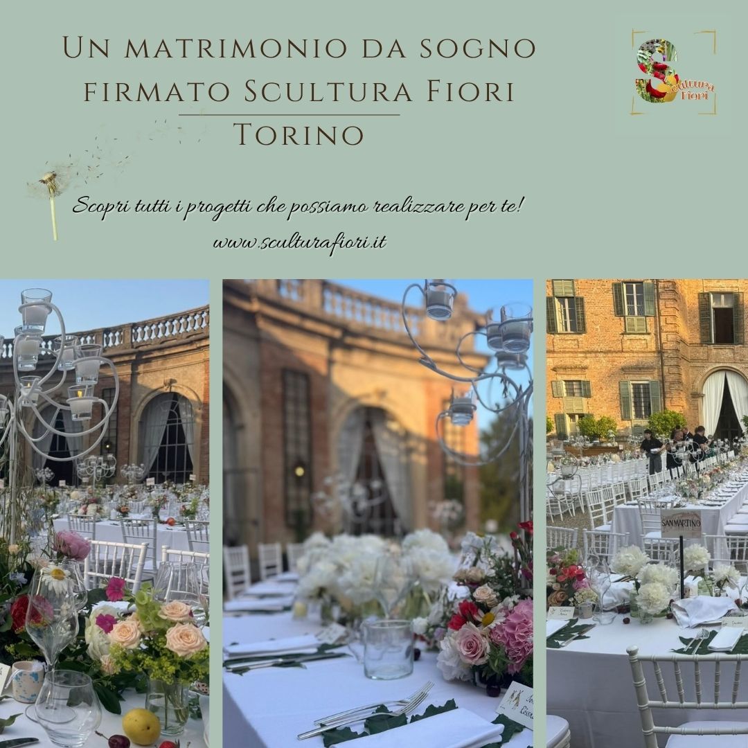 Un matrimonio da sogno firmato Scultura Fiori Torino