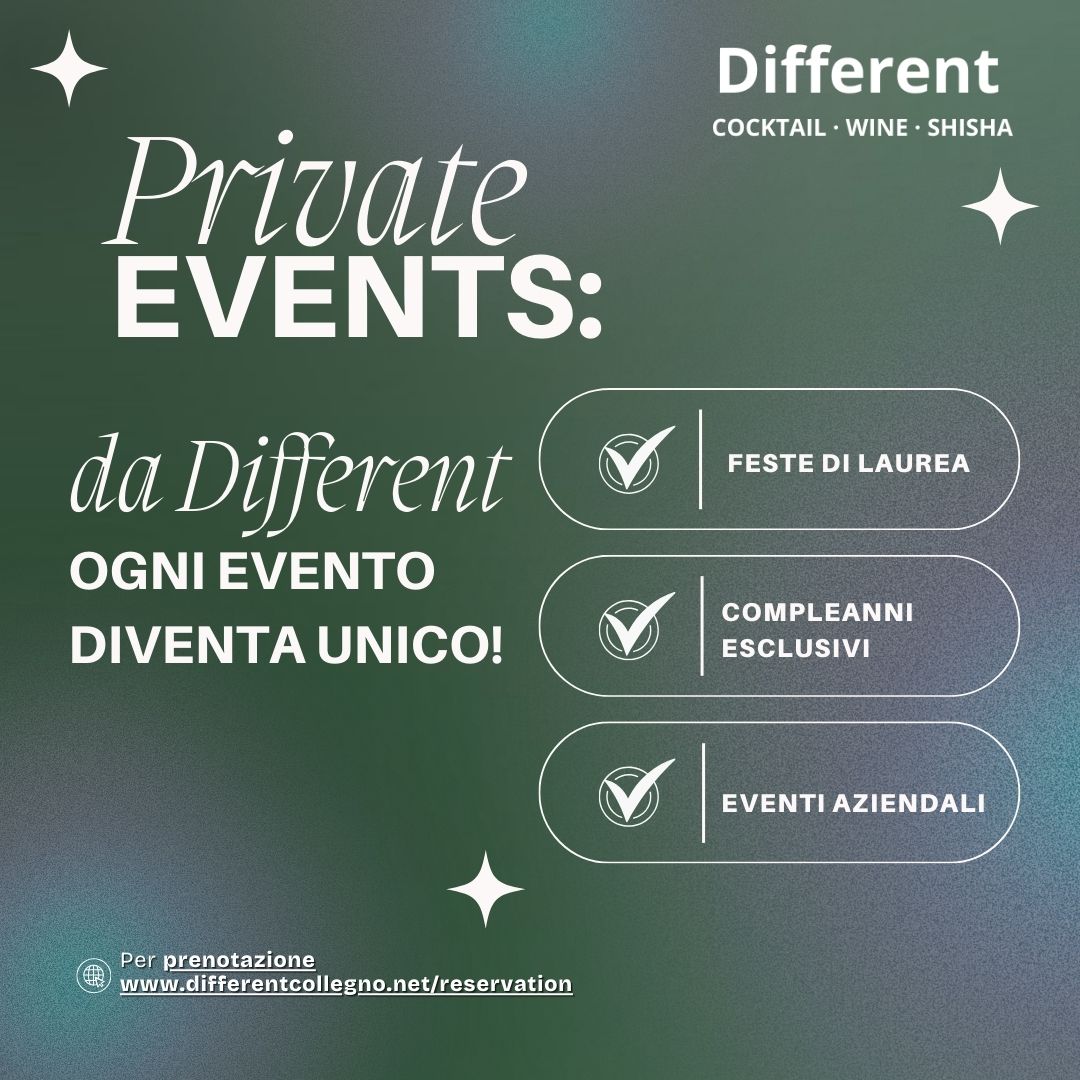 Private Moments da Different: ogni evento diventa unico Private Moments da Different: ogni evento diventa unico