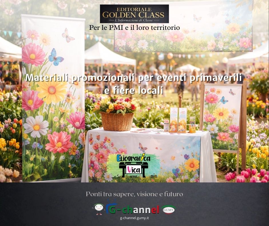 Materiali promozionali per eventi primaverili e fiere locali