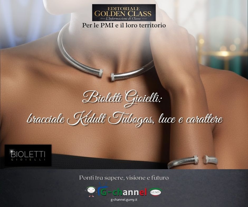 Bioletti Gioielli: bracciale Kidult Tubogas, luce e carattere