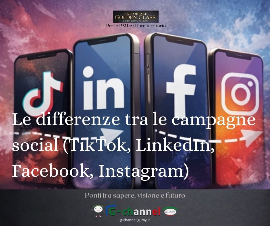 Le differenze tra le campagne social (TikTok, LinkedIn, Facebook, Instagram)