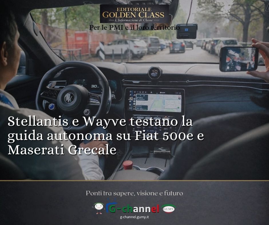 Stellantis e Wayve testano la guida autonoma su Fiat 500e e Maserati Grecale