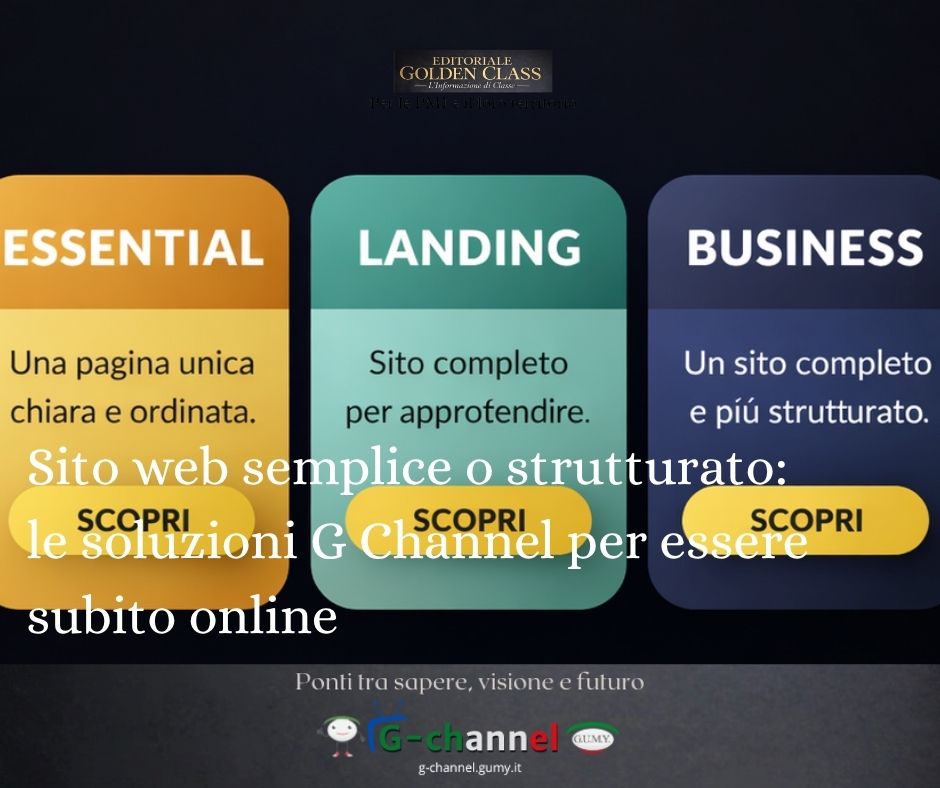 Sito web semplice o strutturato: le soluzioni G Channel per essere subito online