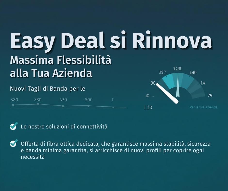 Easy Deal si Rinnova: Nuovi Tagli di Banda per Offrire Massima Flessibilità alla Tua Azienda