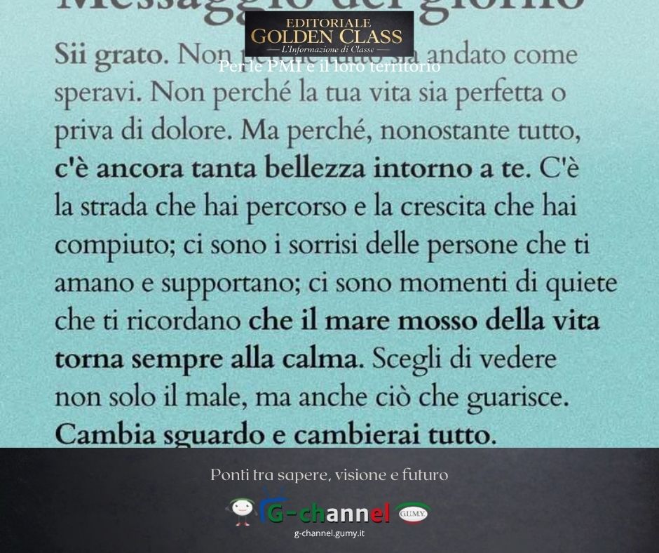 Le Pillole del Dott. Mazzanobile: la gratitudine che cambia lo sguardo