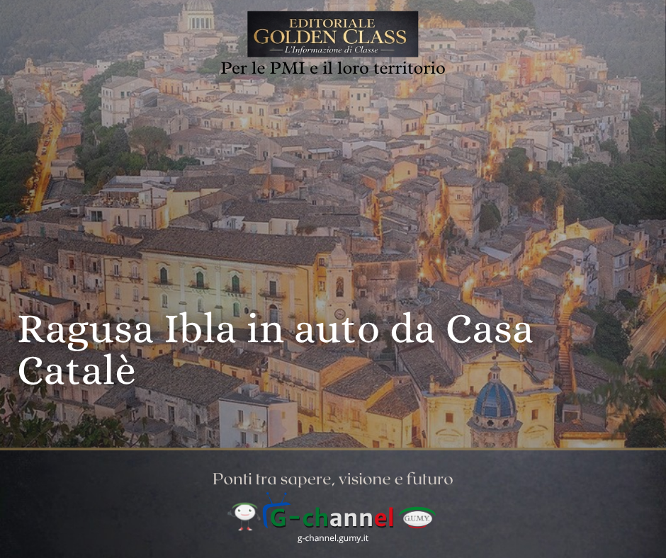 Ragusa Ibla in auto da Casa Catalè