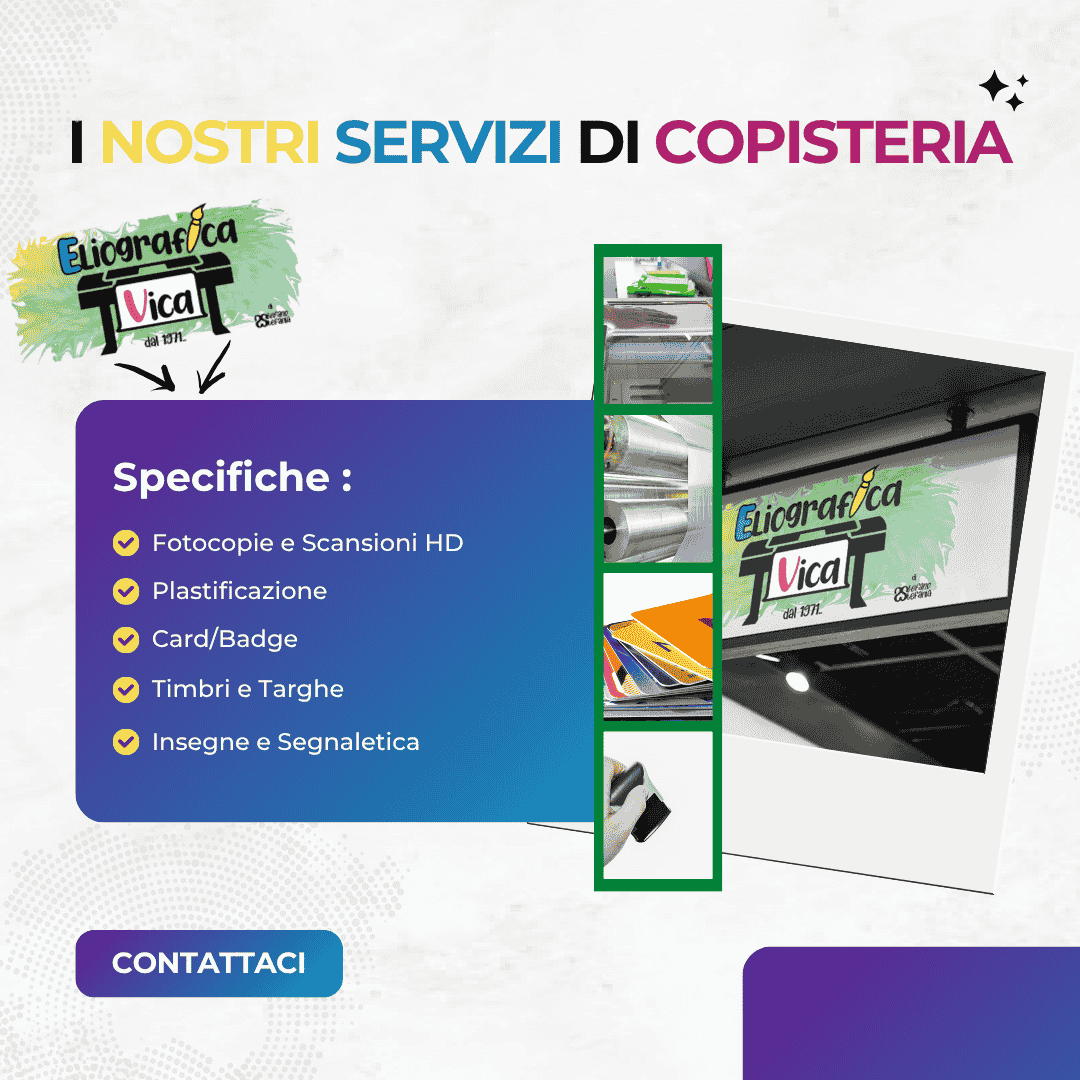 Scopri i servizi di Eliografica Vica Scopri i servizi di Eliografica Vica
