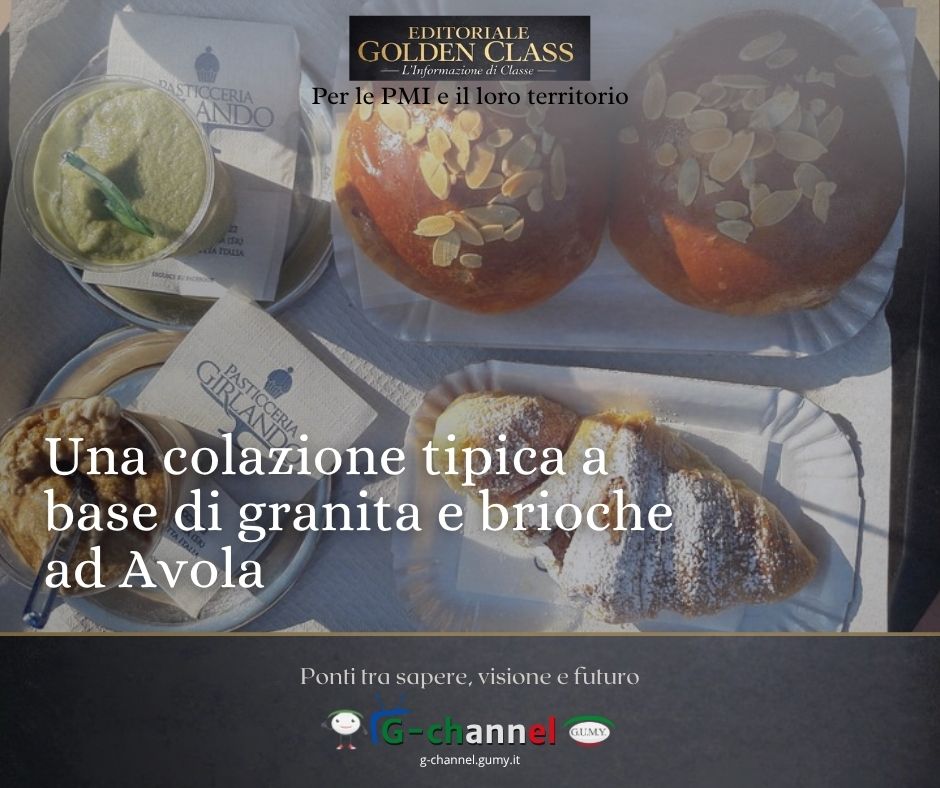 Una colazione tipica a base di granita e brioche ad Avola