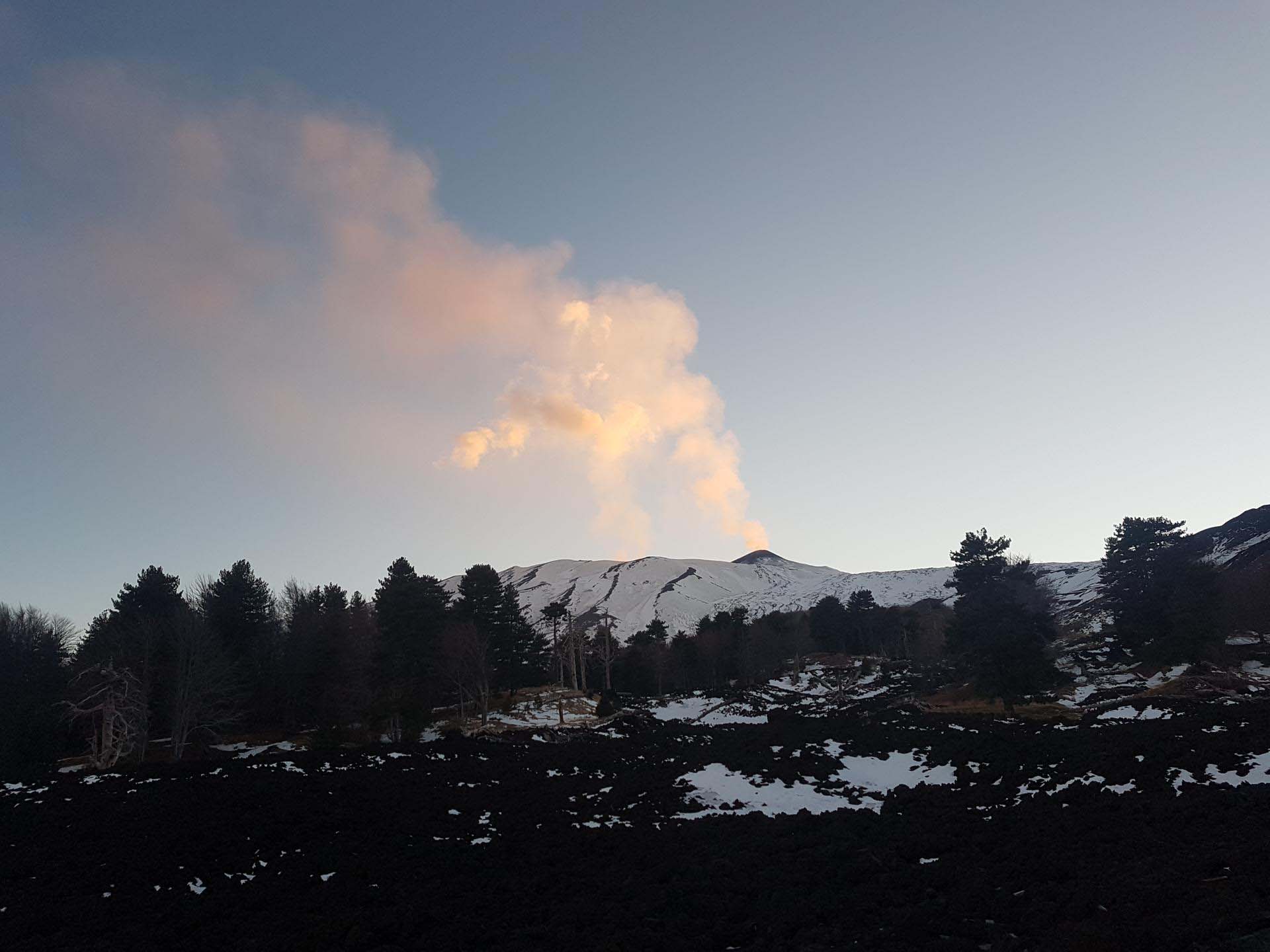 Etna tra neve e lava