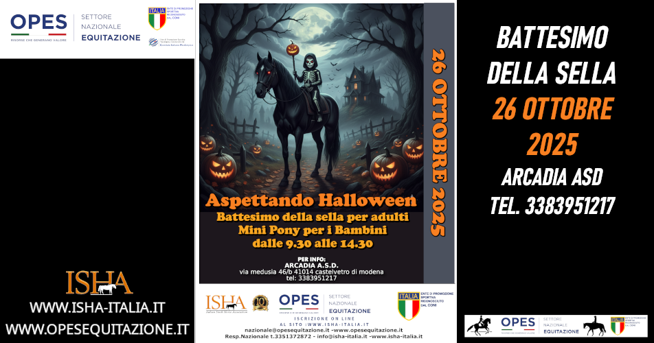 🎃 Aspettando Halloween: Battesimo della Sella ad Arcadia A.S.D. 🎃 Aspettando Halloween: Battesimo della Sella ad Arcadia A.S.D.