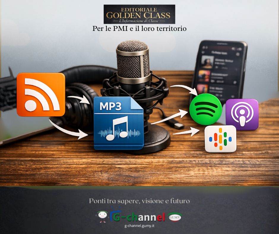 Come funziona un podcast: RSS, audio e piattaforme