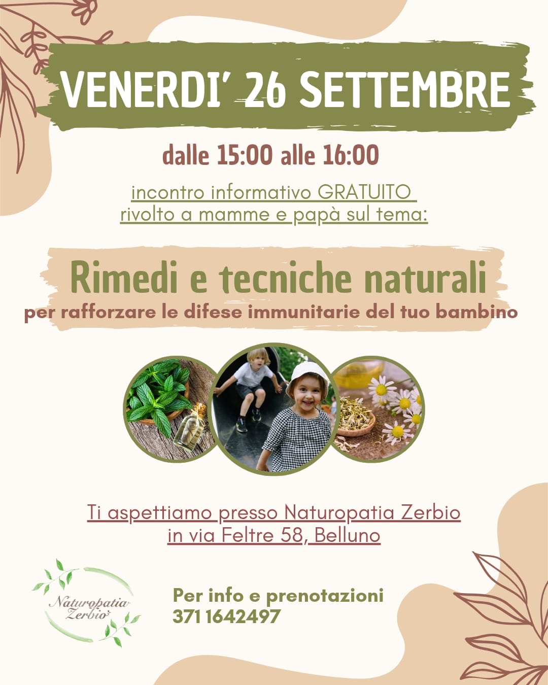 Rimedi naturali per le difese immunitarie dei bambini - Evento