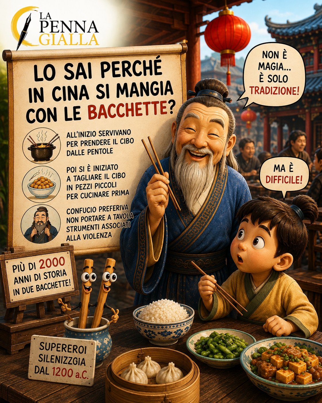 LO SAI PERCHÉ IN CINA SI MANGIA CON LE BACCHETTE?