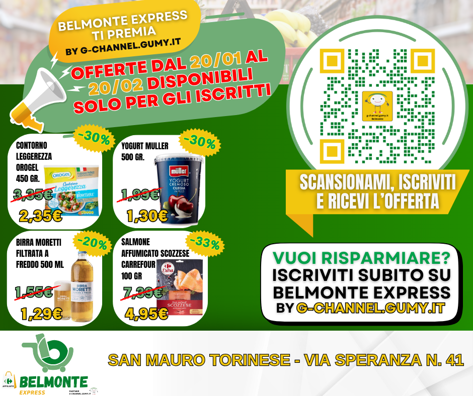 Offerte del mese da Belmonte Express