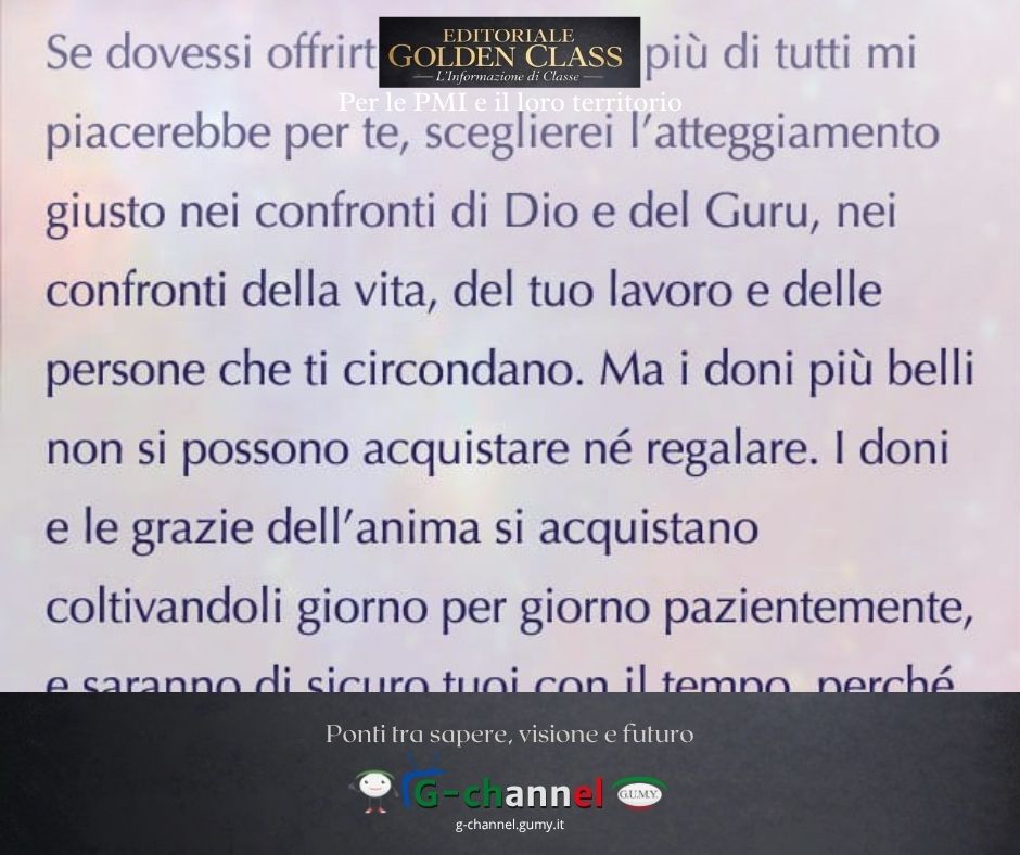 Le Pillole del Dott. Mazzanobile: i doni dell’anima si coltivano nel ruolo che Dio ti ha assegnato