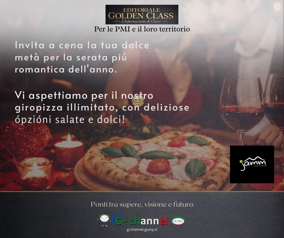Cena Romantica di San Valentino da Jamm Unlimited Pizza