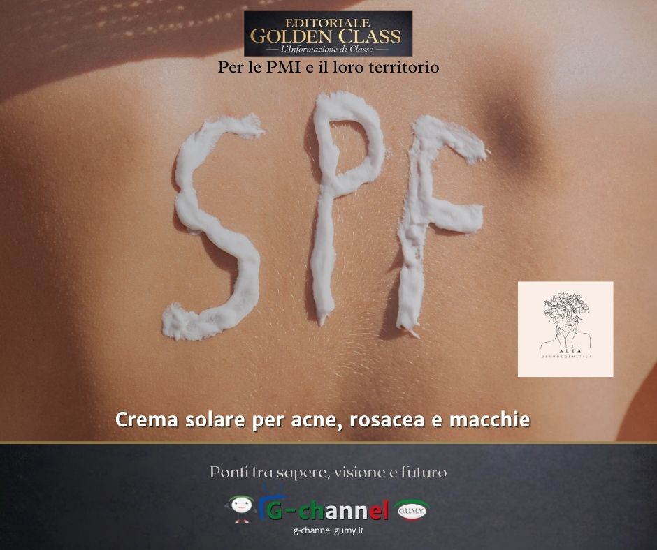 Crema solare per acne, rosacea e macchie