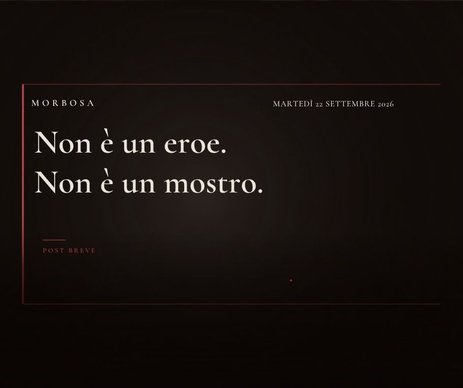 Non è un eroe. Non è un mostro.